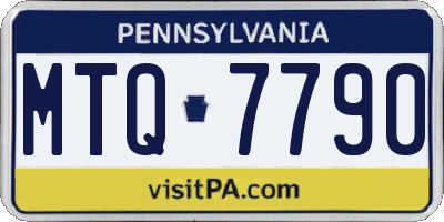 PA license plate MTQ7790