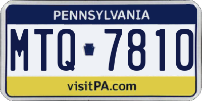 PA license plate MTQ7810
