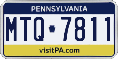 PA license plate MTQ7811