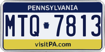 PA license plate MTQ7813