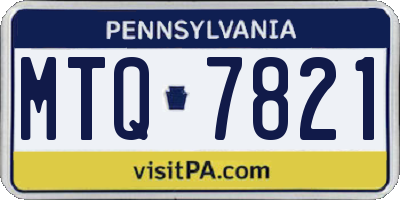 PA license plate MTQ7821