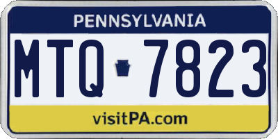 PA license plate MTQ7823