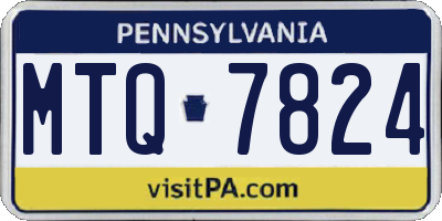 PA license plate MTQ7824