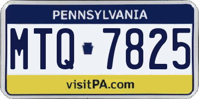 PA license plate MTQ7825