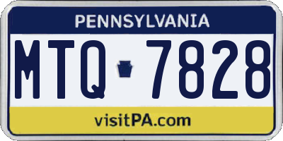 PA license plate MTQ7828