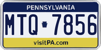 PA license plate MTQ7856