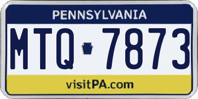 PA license plate MTQ7873