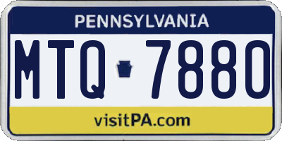 PA license plate MTQ7880