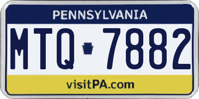 PA license plate MTQ7882
