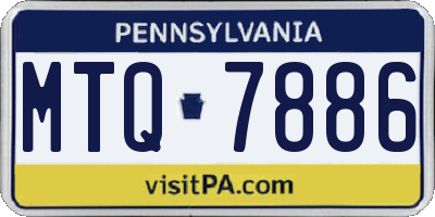 PA license plate MTQ7886