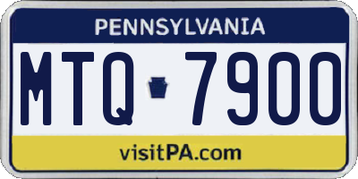 PA license plate MTQ7900