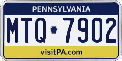PA license plate MTQ7902
