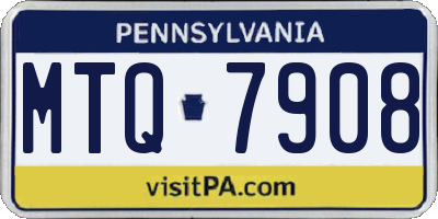 PA license plate MTQ7908