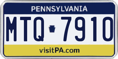 PA license plate MTQ7910