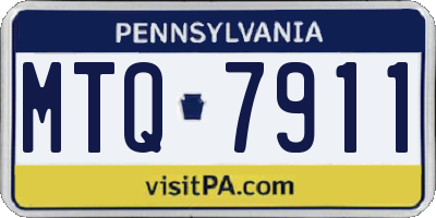 PA license plate MTQ7911