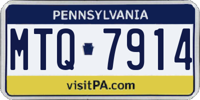 PA license plate MTQ7914