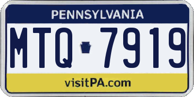 PA license plate MTQ7919