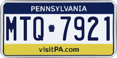 PA license plate MTQ7921