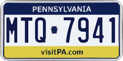 PA license plate MTQ7941