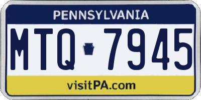 PA license plate MTQ7945