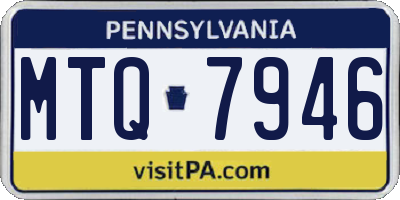 PA license plate MTQ7946