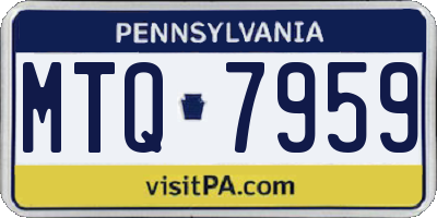 PA license plate MTQ7959