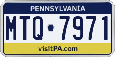 PA license plate MTQ7971