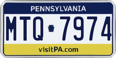 PA license plate MTQ7974