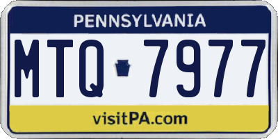 PA license plate MTQ7977