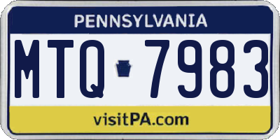 PA license plate MTQ7983