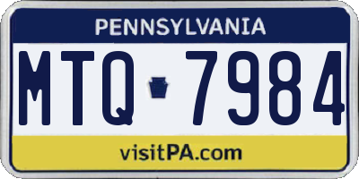 PA license plate MTQ7984