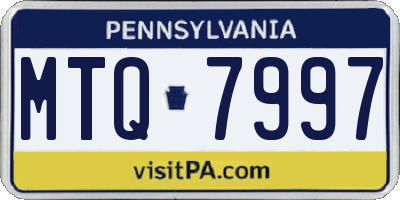 PA license plate MTQ7997