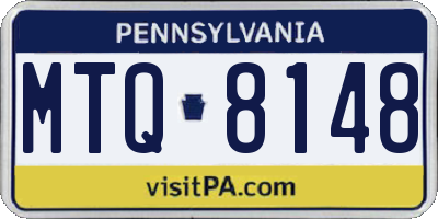 PA license plate MTQ8148