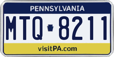 PA license plate MTQ8211