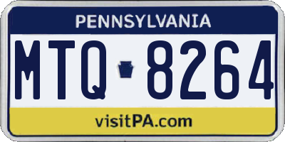 PA license plate MTQ8264