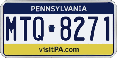 PA license plate MTQ8271