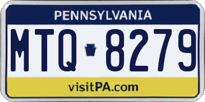PA license plate MTQ8279