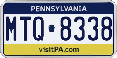 PA license plate MTQ8338