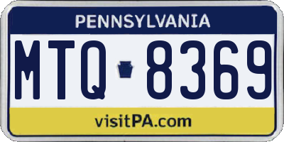 PA license plate MTQ8369