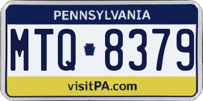 PA license plate MTQ8379