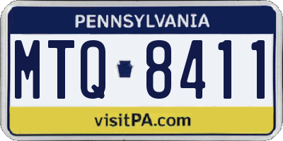 PA license plate MTQ8411