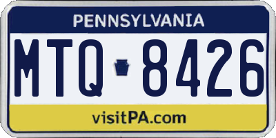 PA license plate MTQ8426