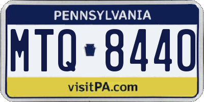 PA license plate MTQ8440