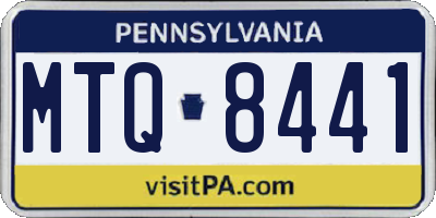 PA license plate MTQ8441