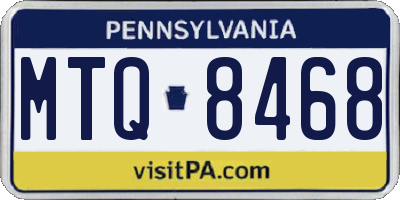 PA license plate MTQ8468