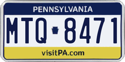 PA license plate MTQ8471