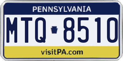 PA license plate MTQ8510