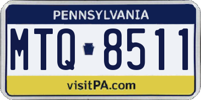 PA license plate MTQ8511