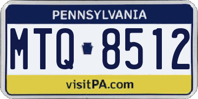 PA license plate MTQ8512