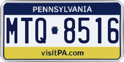 PA license plate MTQ8516